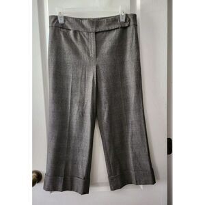 Ann Taylor Women's Wide Leg‎ Cropped Dress Pants High-Rise Gray Size 6